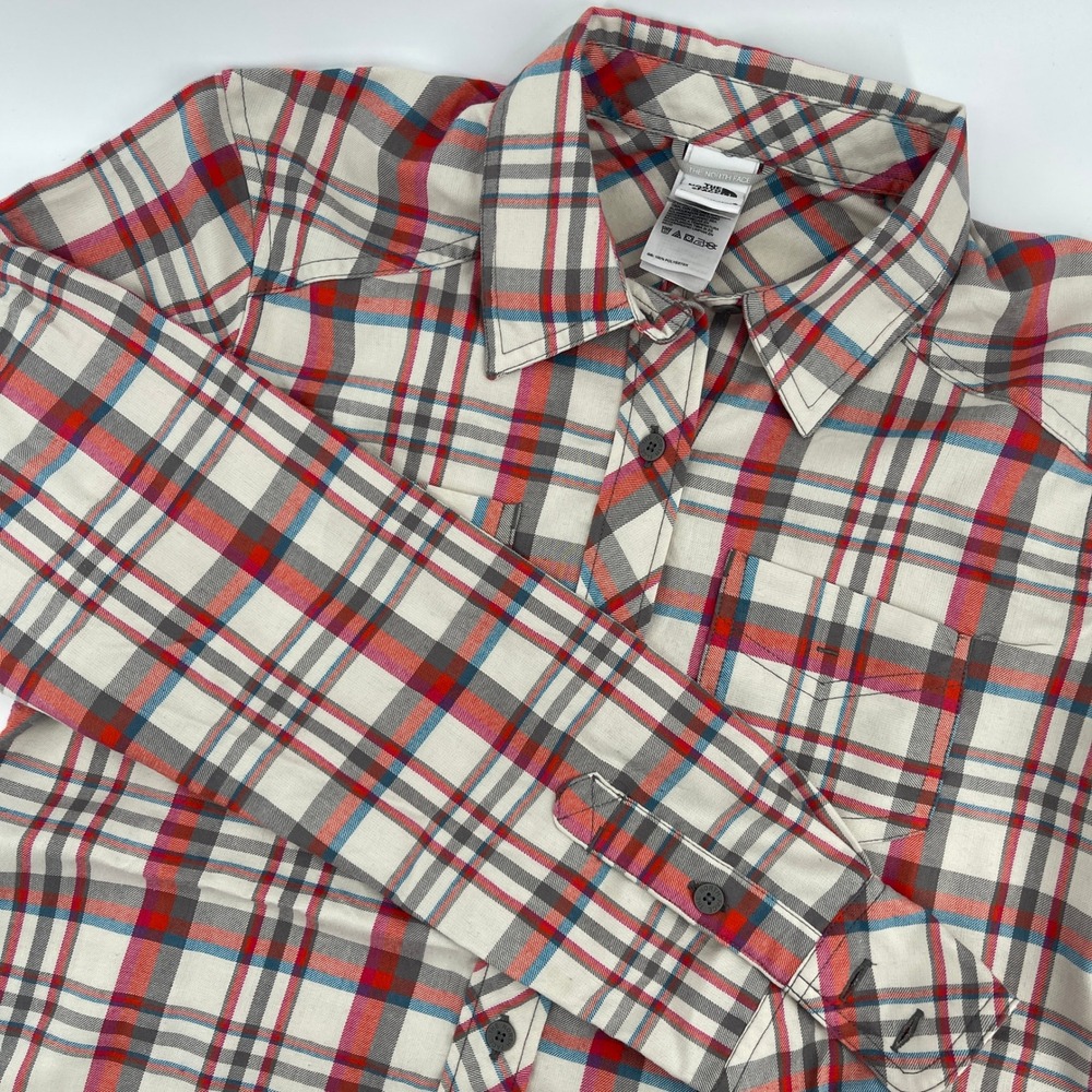 The North Face Plaid Button Down Shirt Casual Outdoor Hiking Long Sleeve M